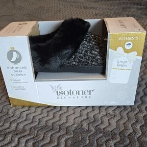 Isotoner Women's Black Slippers